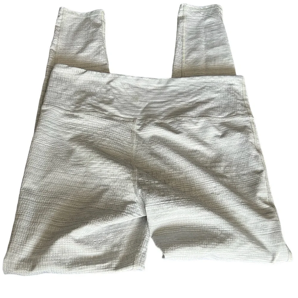 Athleta Jacquard gray and white Highwaisted  Leggings size L - Picture 3 of 7